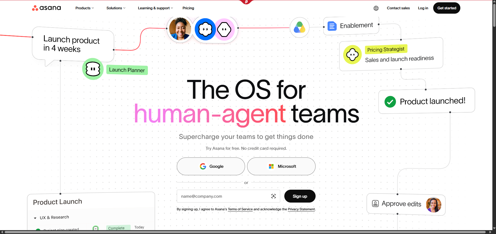 Asana product screenshot